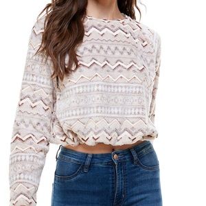 NWT By Derek Heart- Juniors’ Zig Zag Pullover Top/light sweater- Juniors XL
